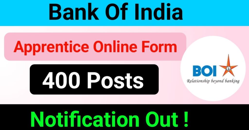Bank Of india Apprentice vacancy 2025