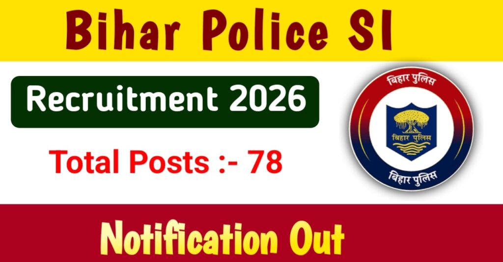 Bihar Police BPSSC SI Prohibition Recruitment 2026
