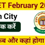 CTET February City Intimation Slip 2026