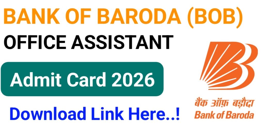 BOB Office Assistant Peon Admit Card 2026