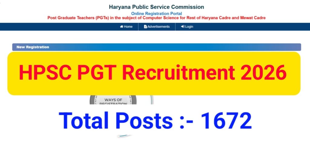 HPSC PGT Recruitment 2026