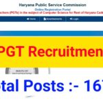 HPSC PGT Recruitment 2026