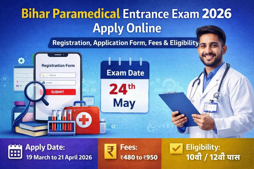 DCECE Bihar Paramedical Online Form 2026