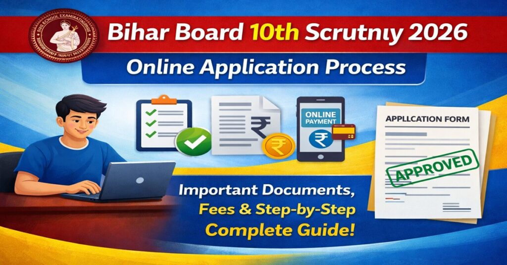 Bihar Board 10th Scrutiny Apply Online 2026