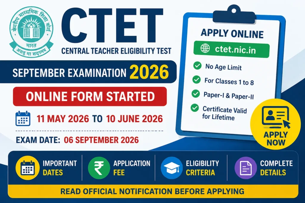 CTET Online Form 2026