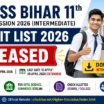 OFSS Bihar 11th 1st Merit List 2026